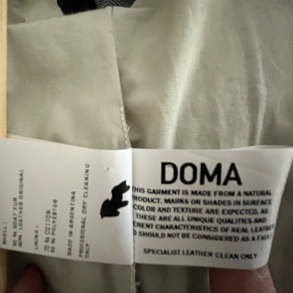 Genuine Goat Fur wRemovable Gen Leather Sleeves Made in Argentina Jacket… - Picture 15 of 16